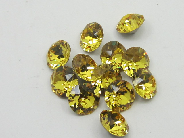 ss24 (5.27-5.44mm) 72pcs. LIGHT TOPAZ POINTED BACK European Rhinestones